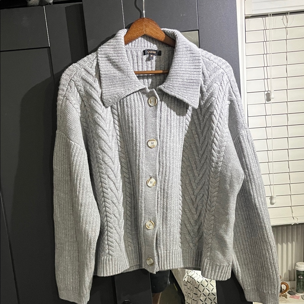 Quince Light Gray Knit Sweater